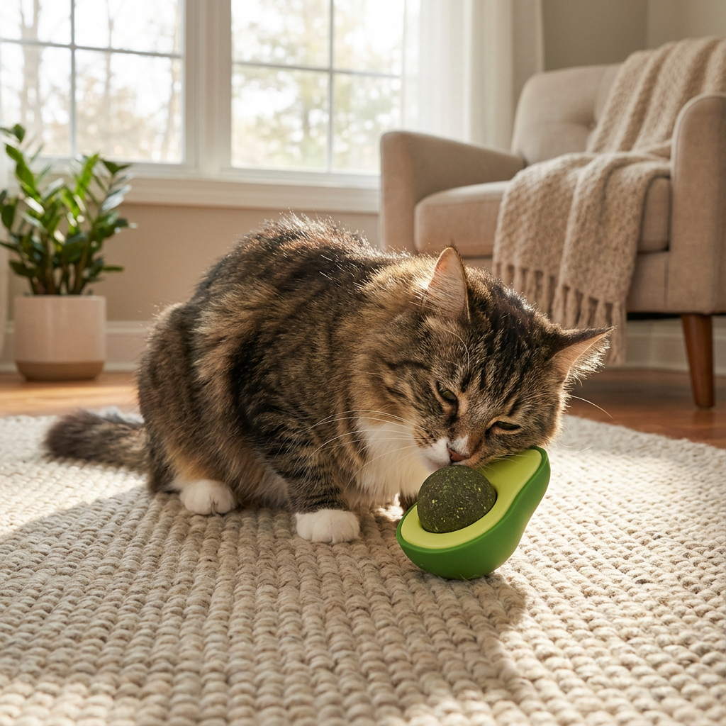 Avokado Catnip Kedi Nanesi 6 cm Doğal Top