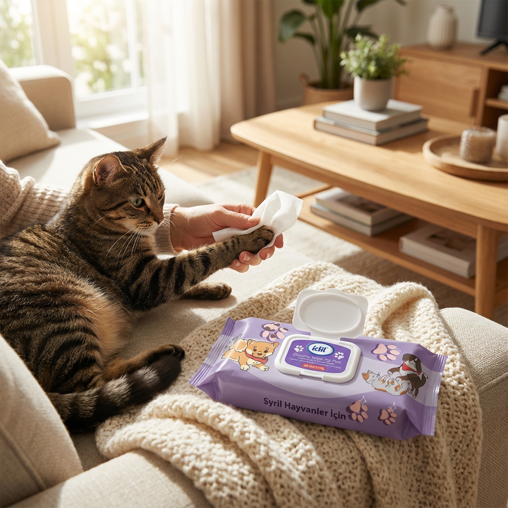 İDİL EVCİL HAYVAN TEMİZLEME MENDİLİ 50 YAPRAK