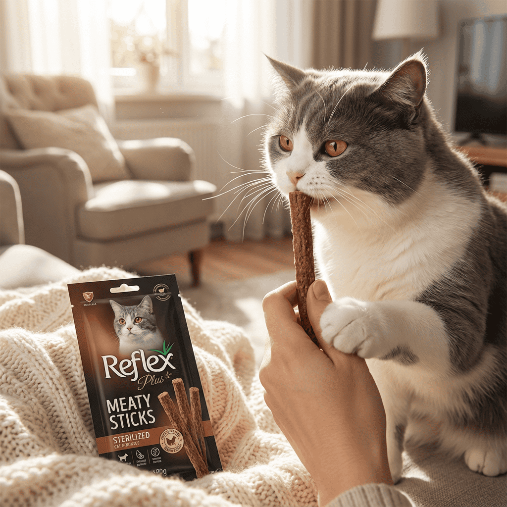 Meaty Sticks / Tavuklu ve Kızılcıklı Etli Çubuk Kısırlaştırılmış 3x5 Gr