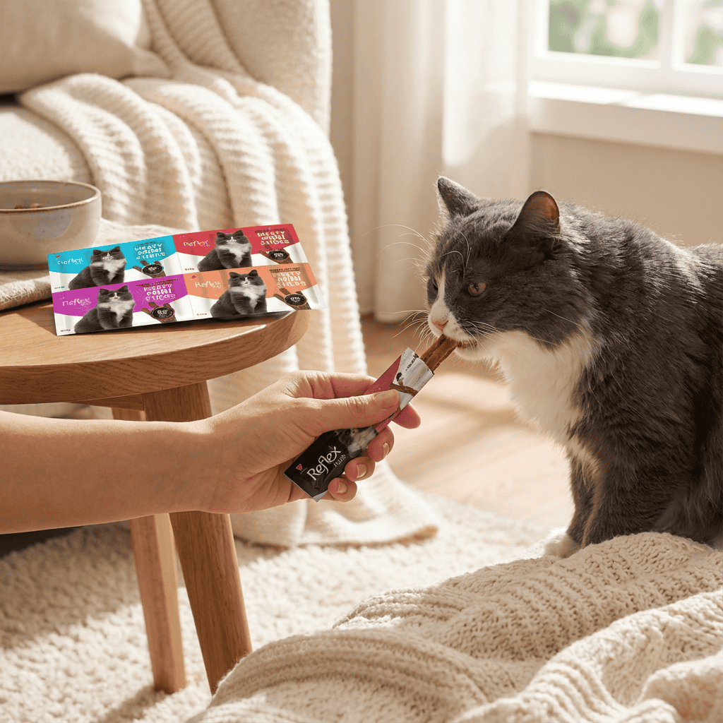 Meaty Mini Sticks / Somonlu - Kuzu Etli - Biftekli - Kısırlaştırılmış Tavuklu Çubuk 3x5 Gr