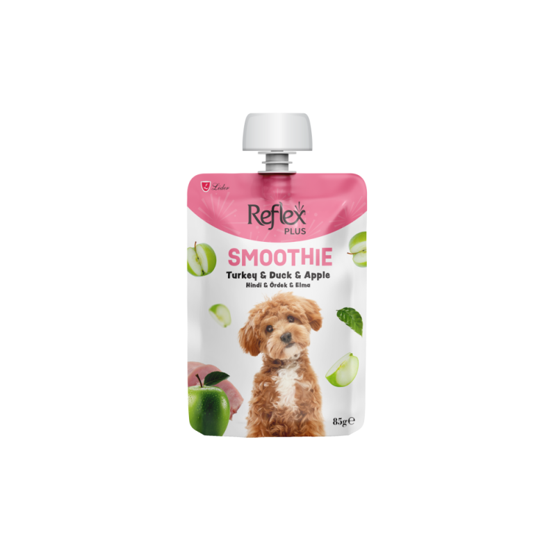 Smoothie / Hindi, Ördekli Etli ve Elmalı Yetişkin Köpek Sıvı Ödül Maması  85 Gr