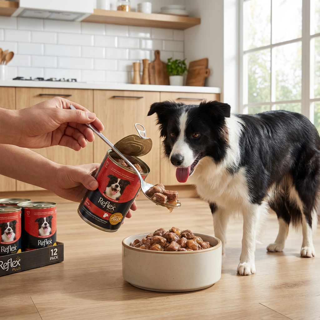 Reflex Plus Jöle İçinde Et Parçacıklı Kuzu Etli Yetişkin Köpek Maması 400 Gr x 12 Adet