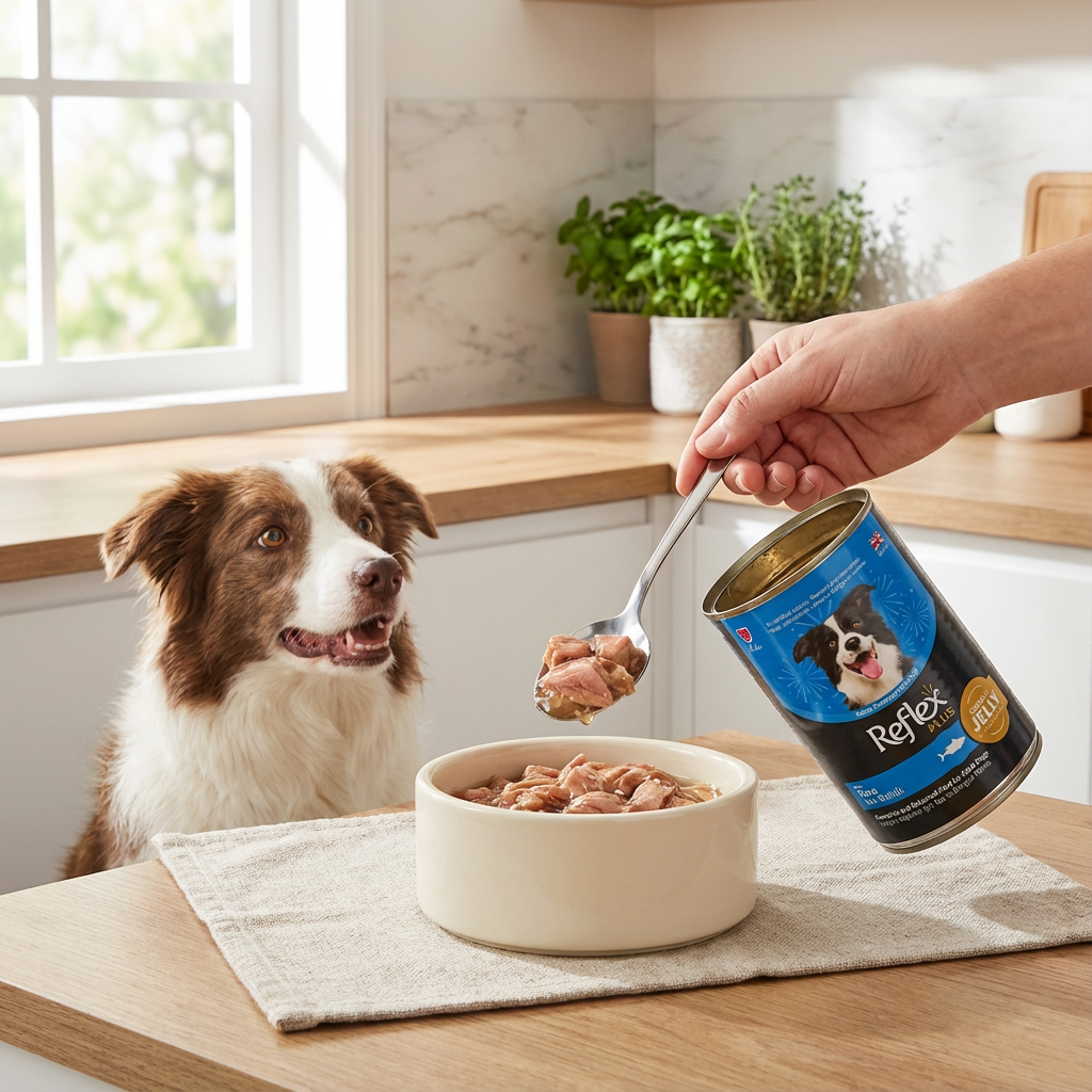 Reflex Plus Jöle İçinde Et Parçacıklı Ton Balıklı Yetişkin Köpek Maması 400 Gr x 12 Adet