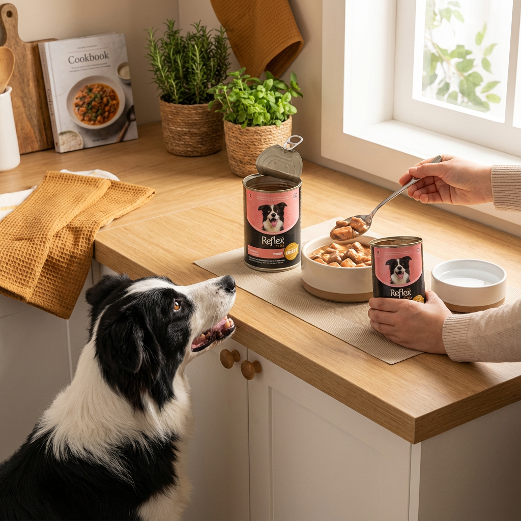 Reflex Plus Sos İçinde Et Parçacıklı Somonlu Yetişkin Köpek Maması 400 Gr  x 12 Adet