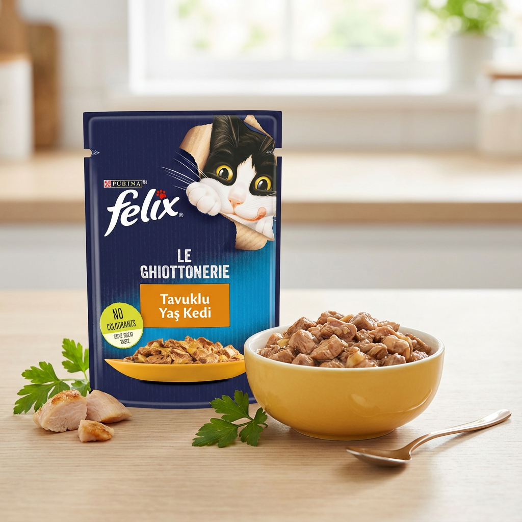 Felix Tavuklu Yaş Kedi Maması 85 G
