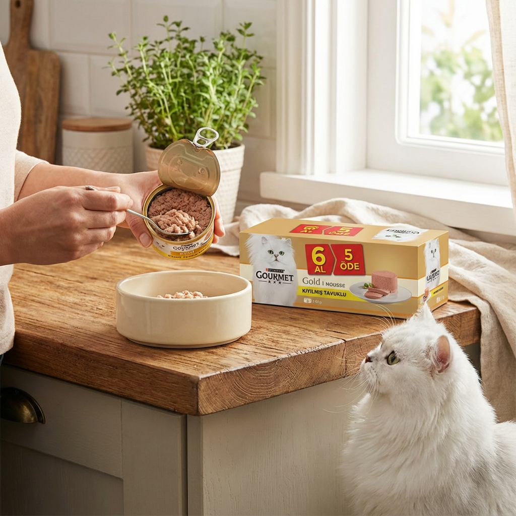 Gourmet Gold Kıyılmış Tavuklu Kedi Konservesi 85 gr 6 Al 5 Öde