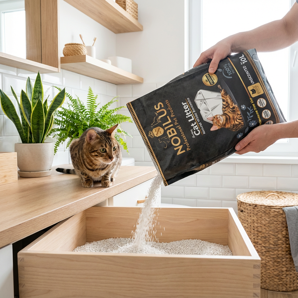 NOBİLUS Naturel Bentonit Kedi Kumu 10 Lt