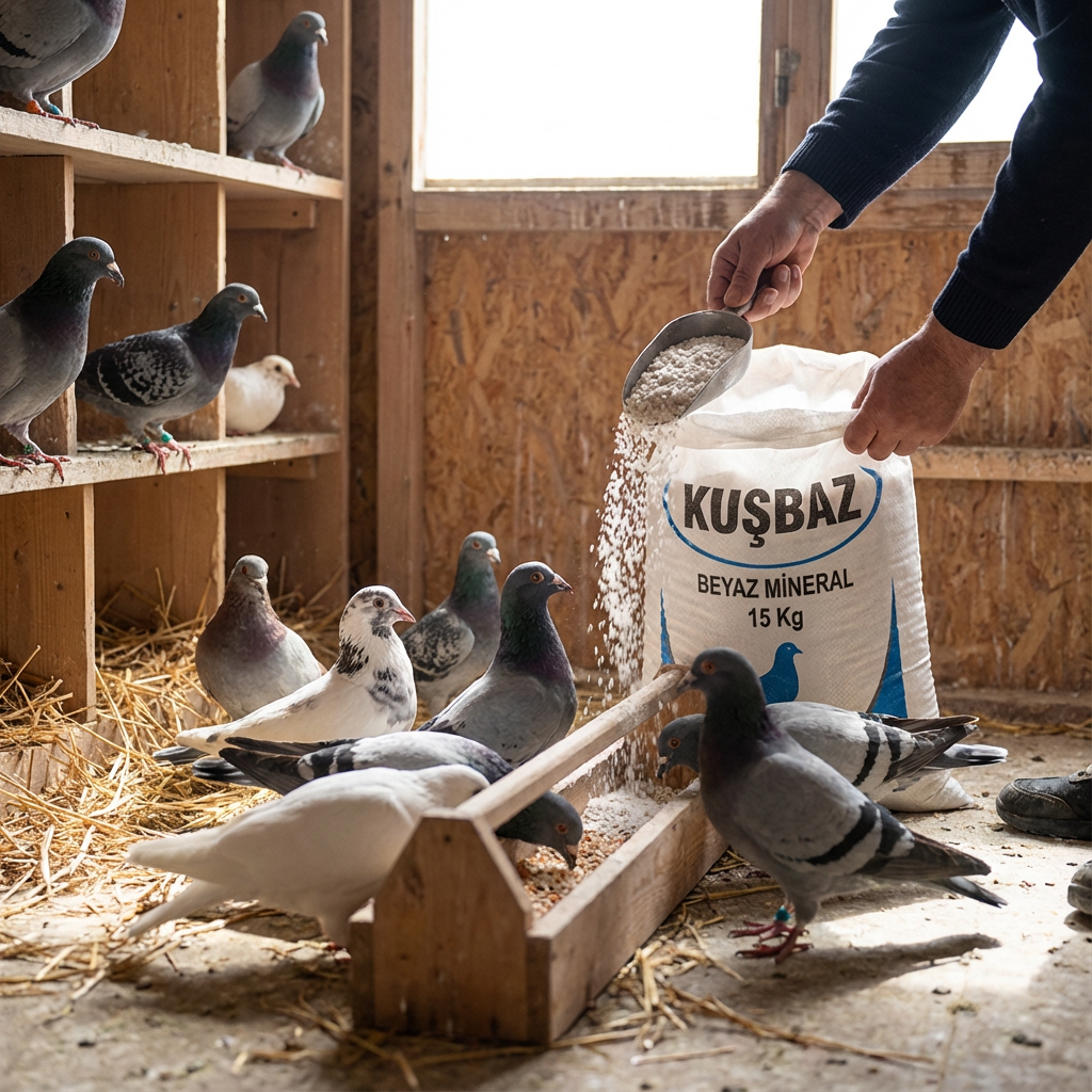 KUŞBAZ BEYAZ MİNERAL 15 Kg Çuval