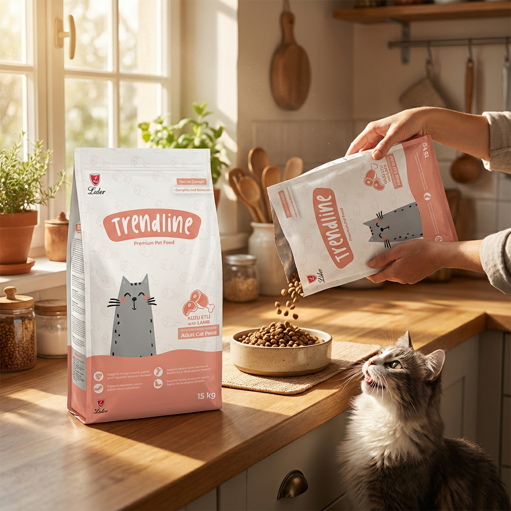 Trendline Kuzu Etli ve Pirinçli Yetişkin Kedi Maması 15 kg