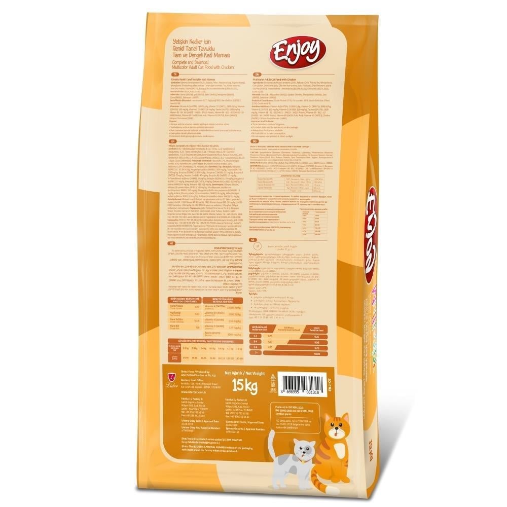 Enjoy Multi Colour Kedi Maması 15 kg
