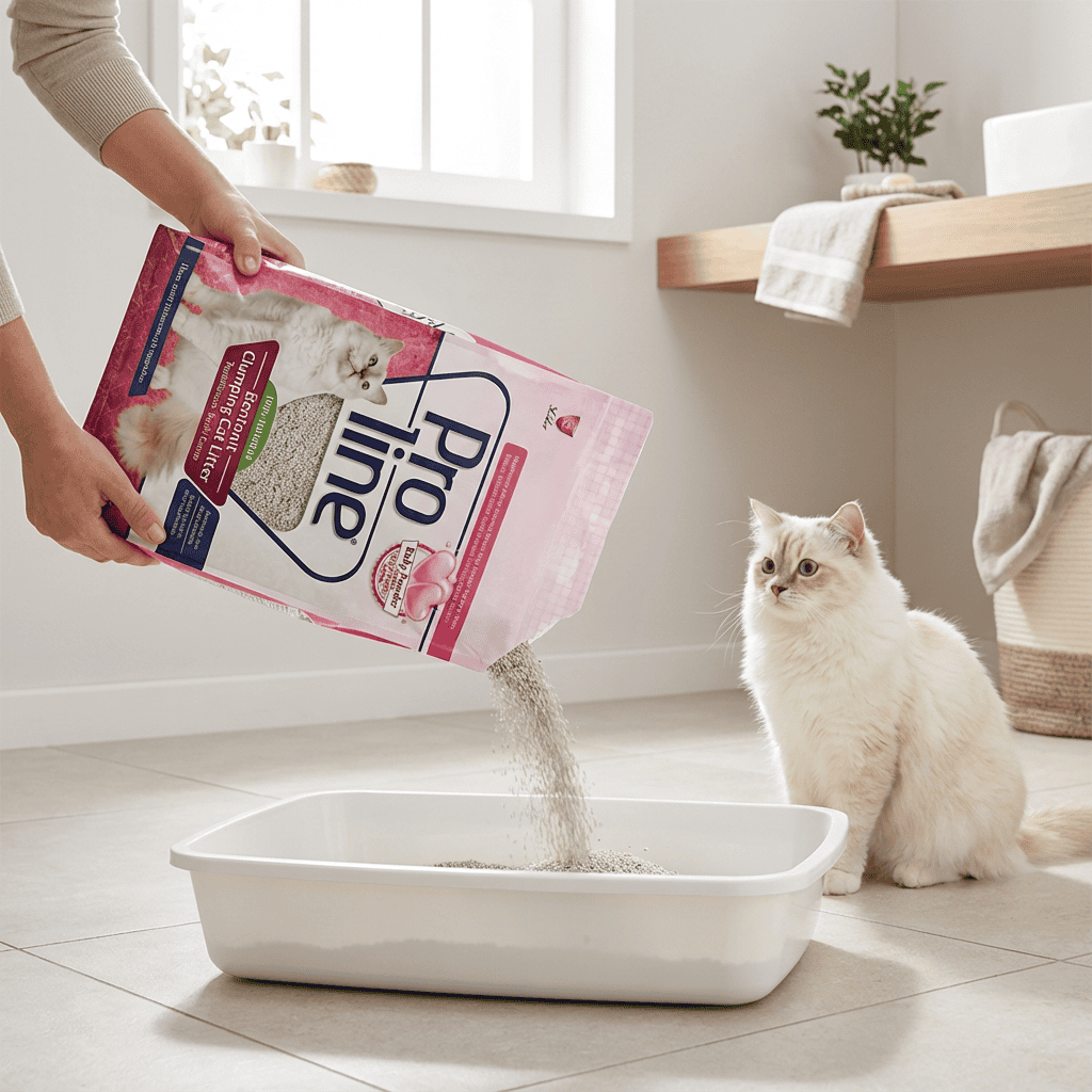 Proline Bebek Pudralı Topaklanan Bentonit Kedi Kumu 10 Lt