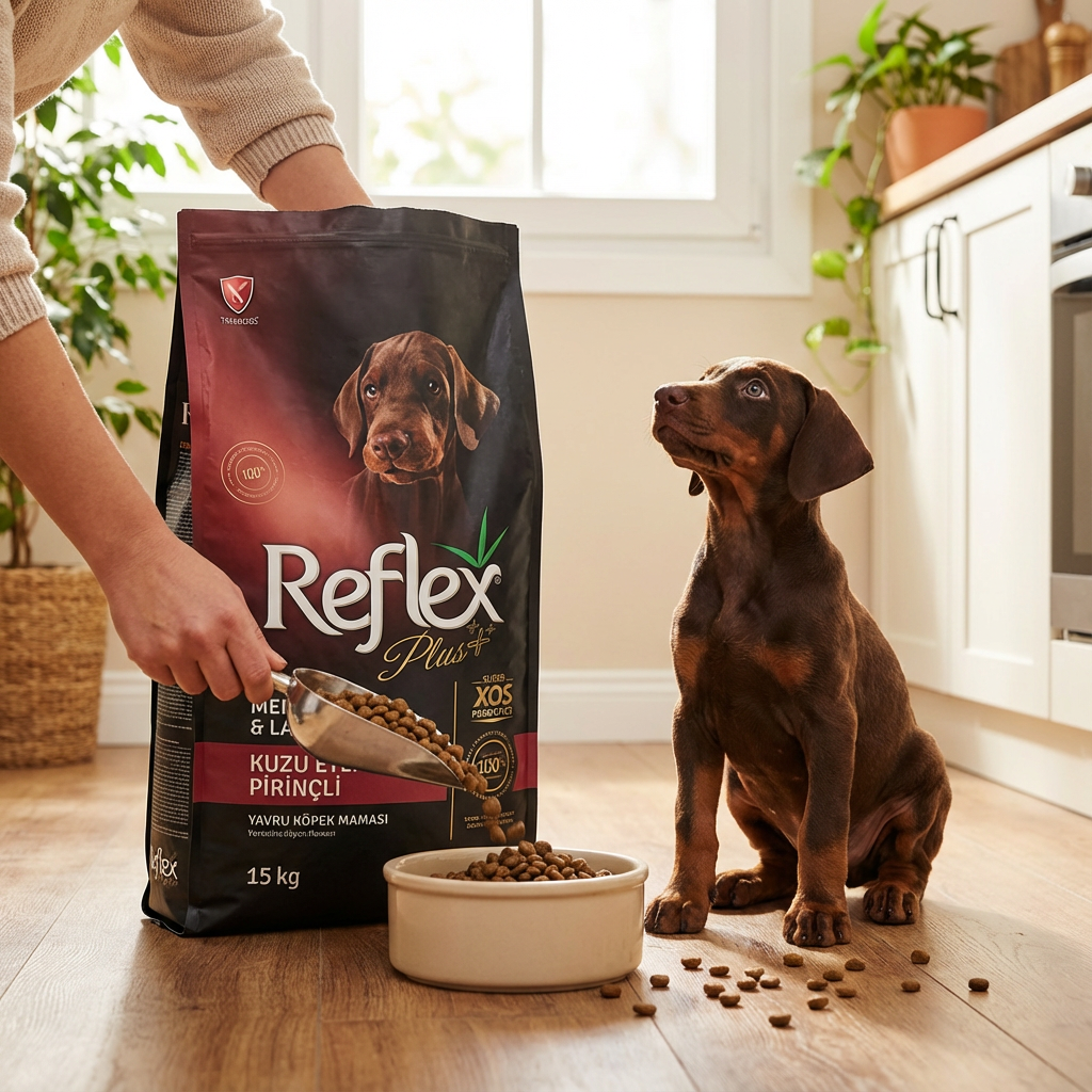 Reflex Kuzu Etli Pirinçli Yavru Köpek Maması 15 kg